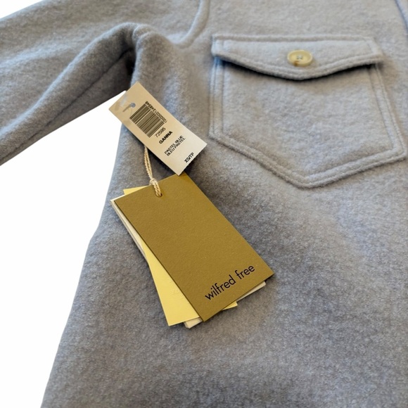 Aritzia | Wilfred Free | Merino Wool Shacket | Light Blue/Grey | Size XS | NWT ✨ - Picture 10 of 15